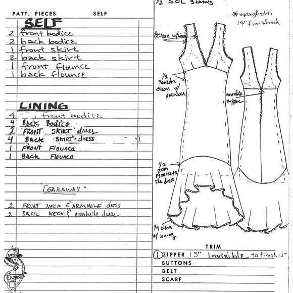 Anna Huling Flamenco-Influenced "Flounce" Dress With Black Lace/Cream Satin Slip - Picture 9 of 16